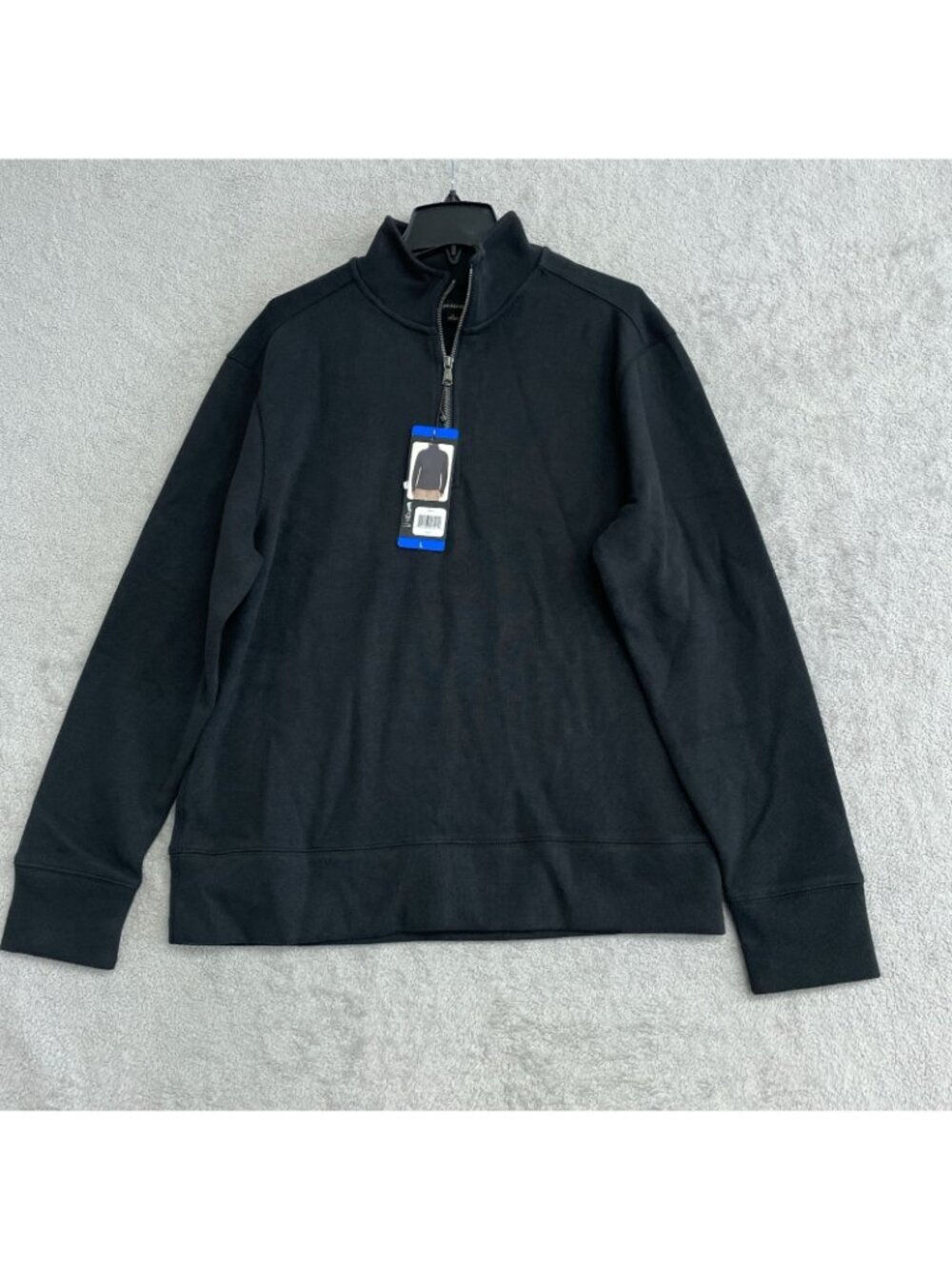 Banana Republic Men's L Black Half-Zip Sweatshirt Cotton Blend H1985 - Picture 3 of 9